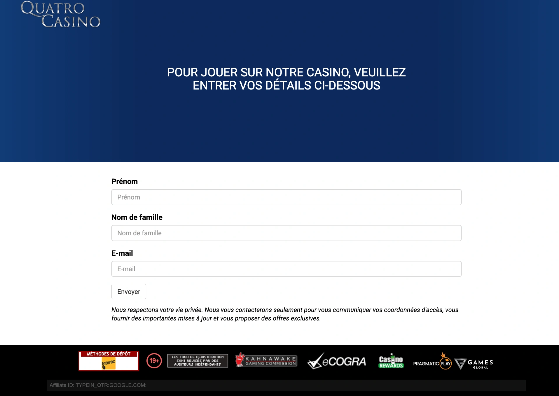 Connexion & inscription sur Quatro casino – guide etape par etape