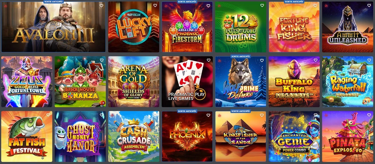 Quatro casino : catalogue de jeux